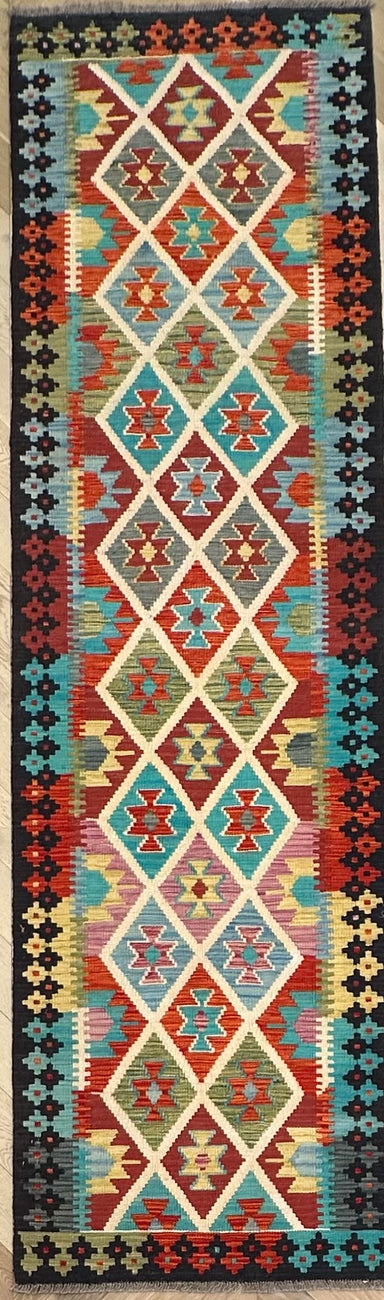 Afghan hand made Kilim runner 305x86 cm