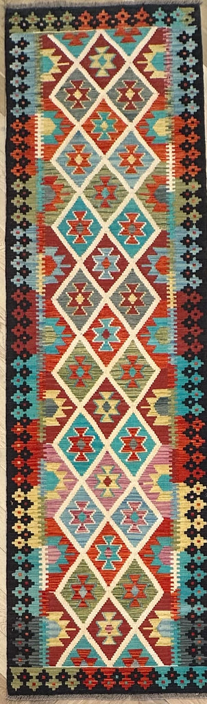 Afghan hand made Kilim runner 305x86 cm