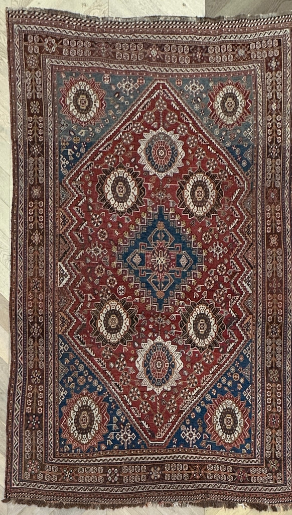 Rare vintage handmade rug 278x165 cmk