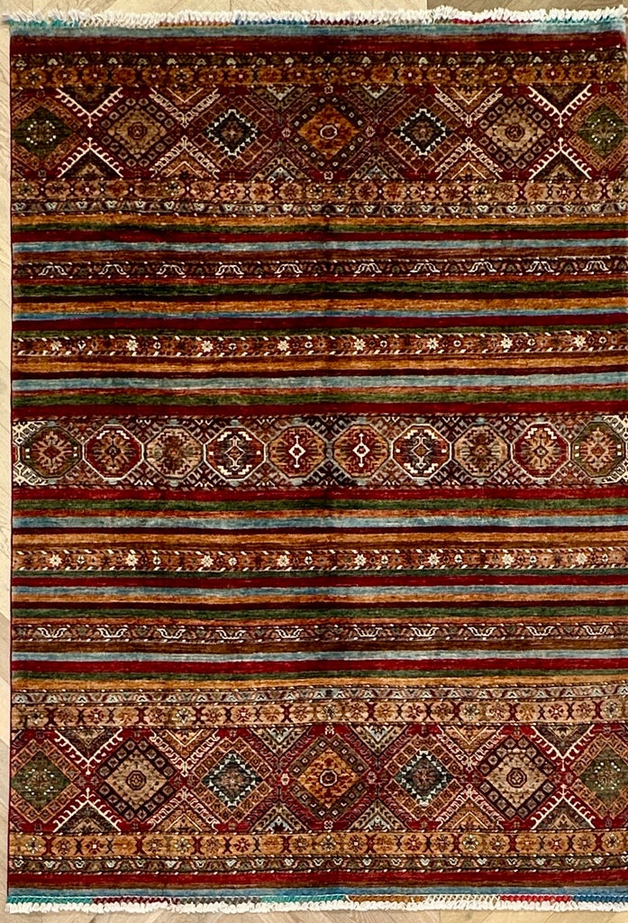 Afghan handmade rug,Chobi. Size: 246x174 cm