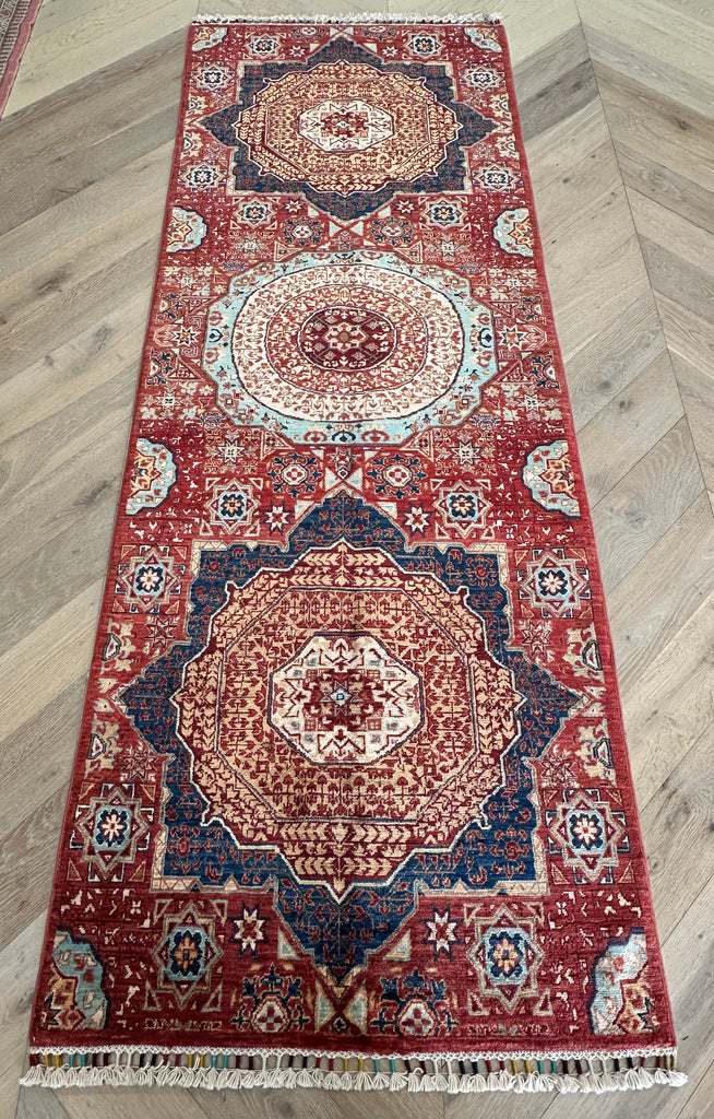 Afghan handmade chobi runner 245x87 cm