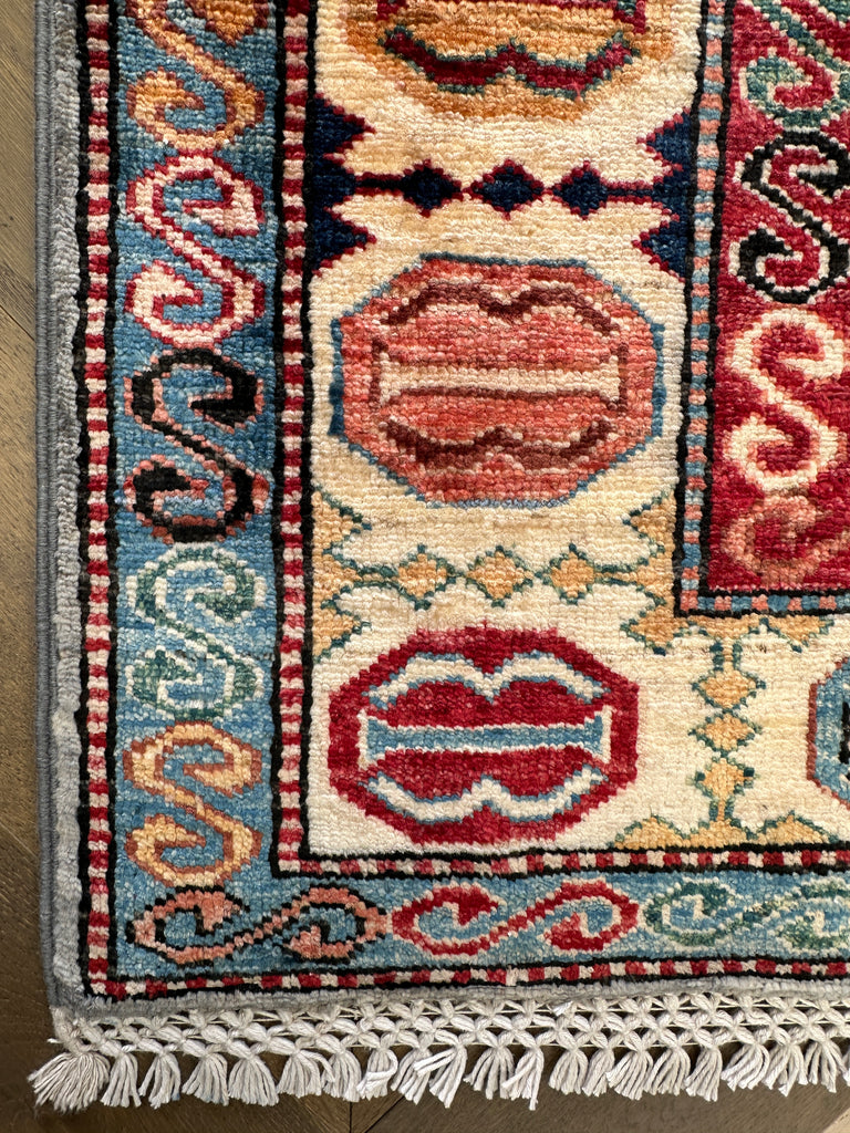 Afghan handmade rug,Chobi. Size: 233x176 cm