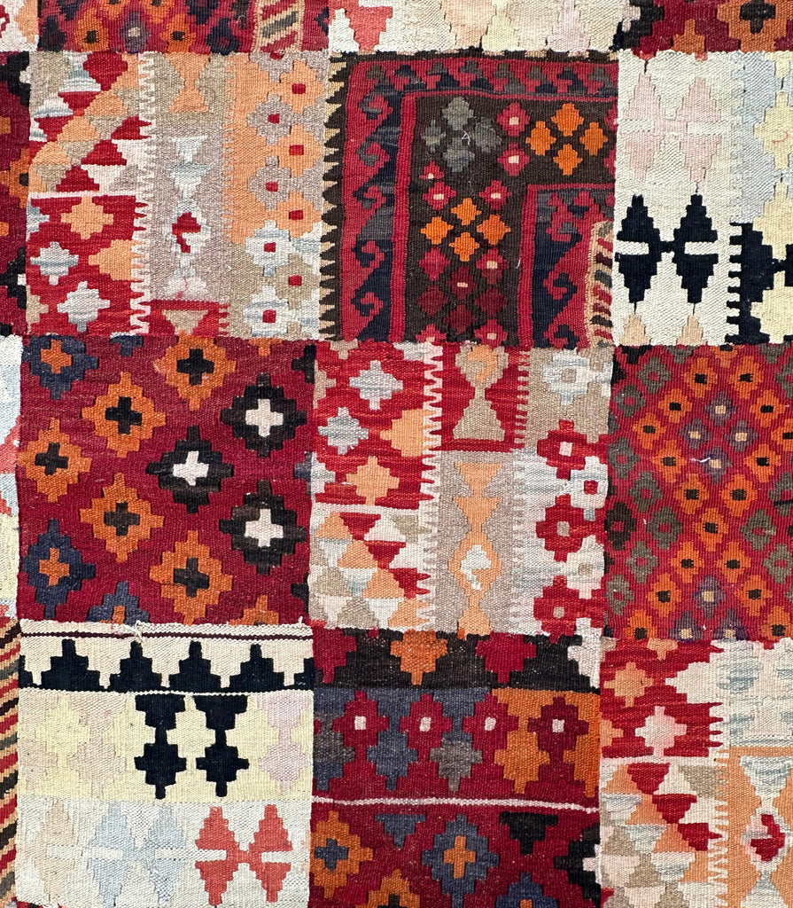 Handmade Afghan patchwork rug- 213x150 cm