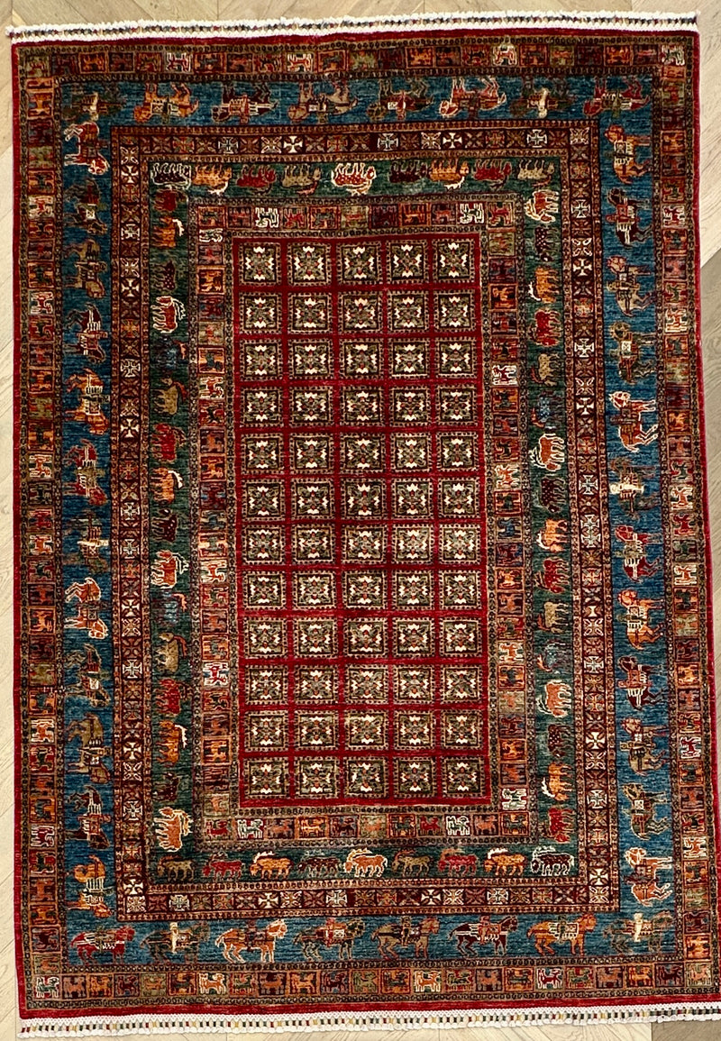 Afghan handmade rug,Chobi . Size: 260x184 cm