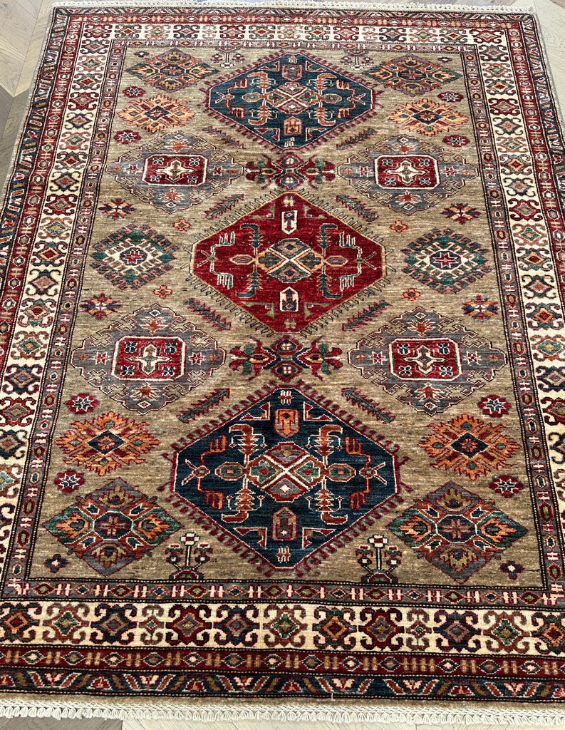 Afghan handmade rug,Chobi. Size: 198x159 cm