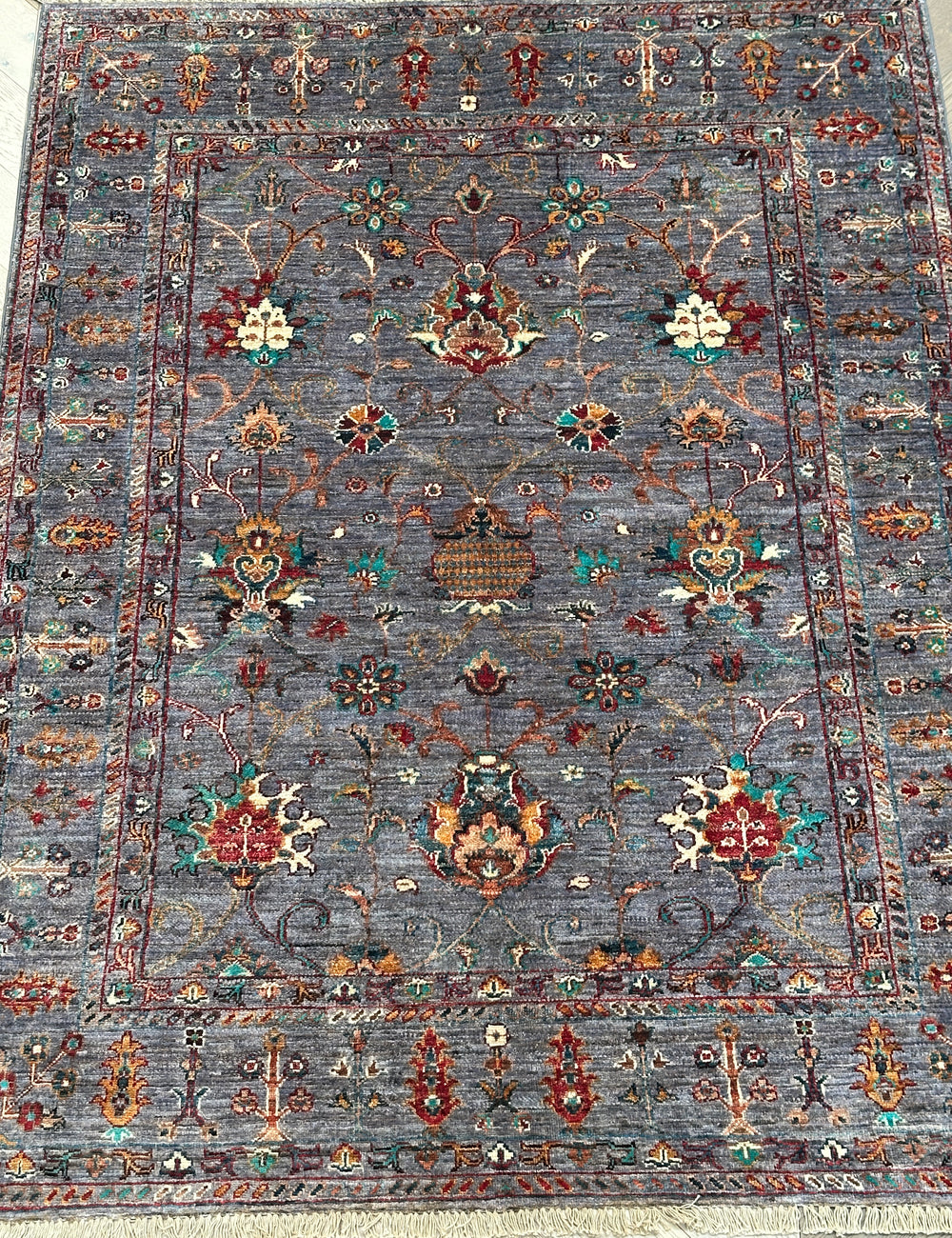 Afghan handmade rug,Chobi. Size: 196x146 cm
