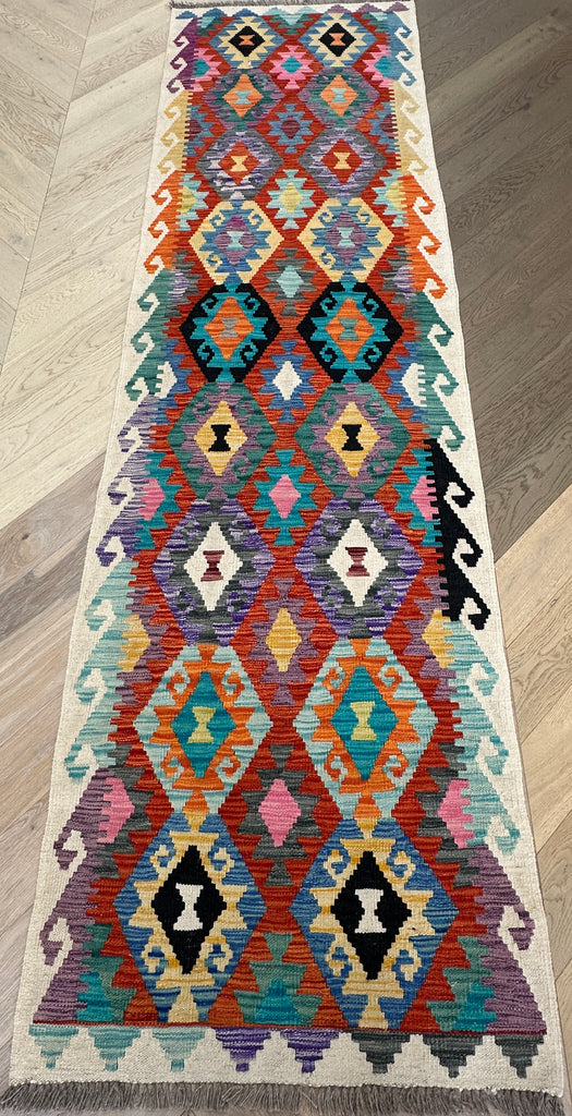 Afghan hand made Kilim runner 291x81 cm