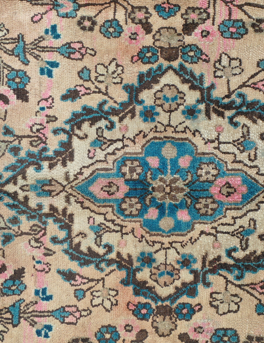 Afghan Vintage Sarouk rug beige/pink 303x212cm