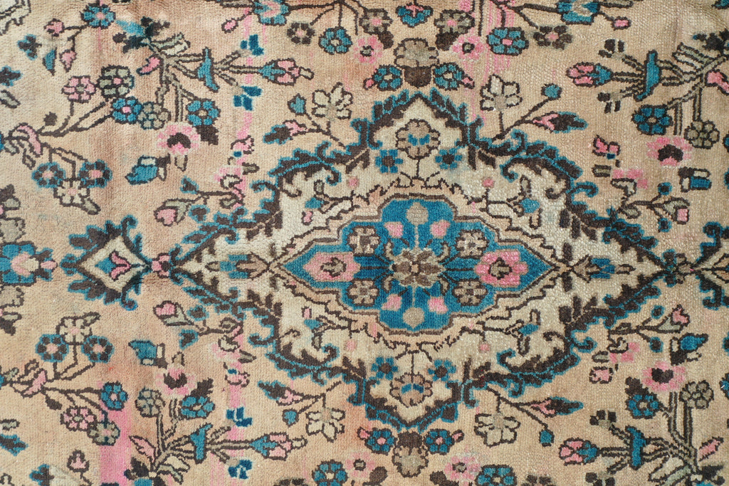 Afghan Vintage Sarouk rug beige/pink 303x212cm