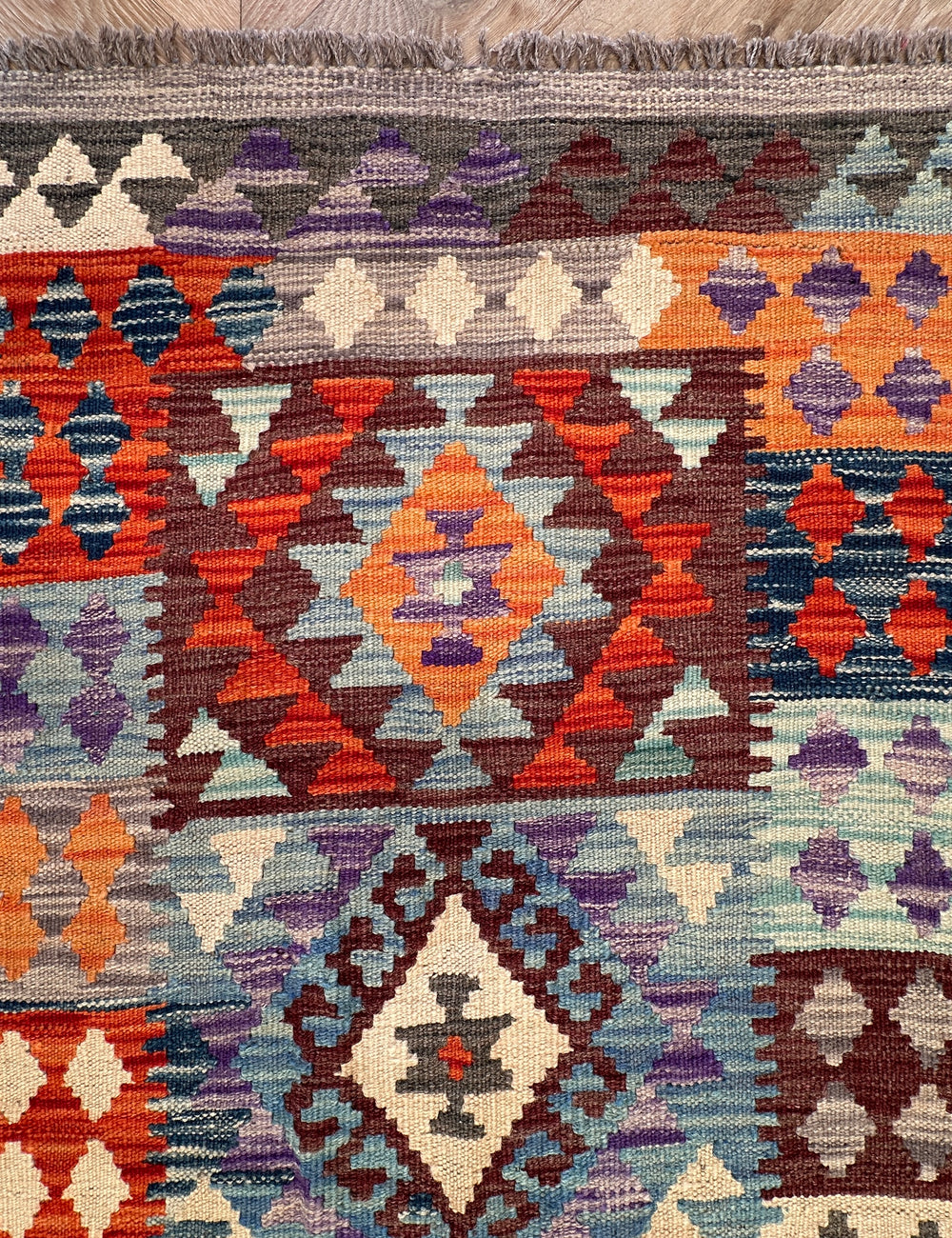 Afghan hand made Kilim runner 394x80 cm