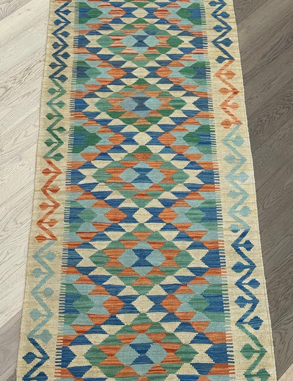 Afghan hand made Kilim runner 302x84cm