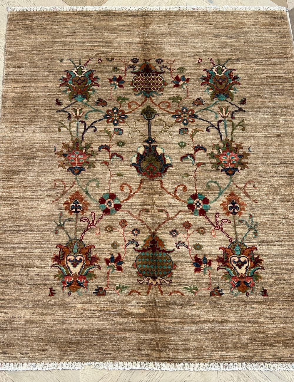 Afghan handmade rug,Chobi . Size: 184x152 cm