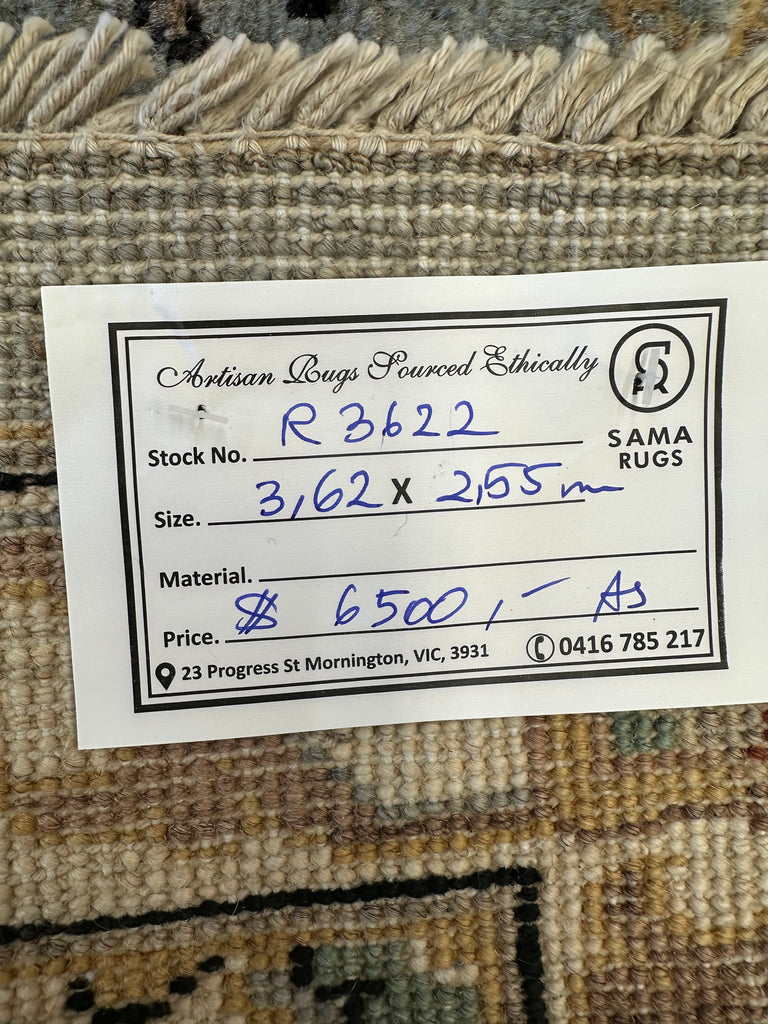 Afghan handmade rug,Chobi. Size:362x255 cm