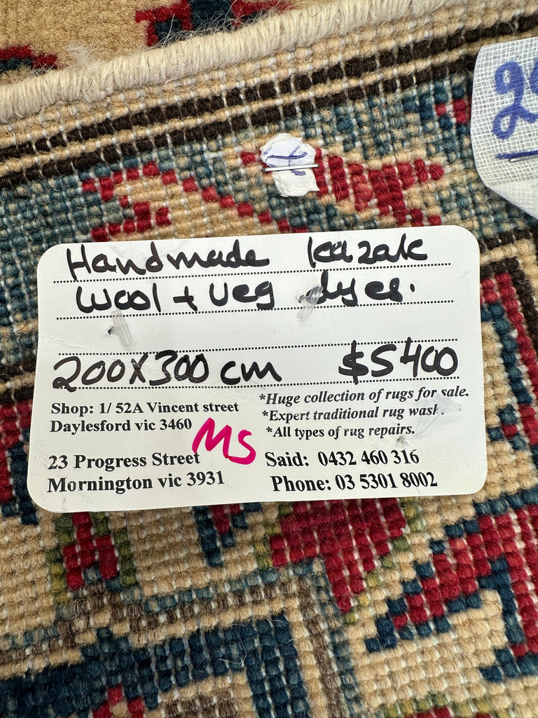 Kazak handmade rug 300x200 cm