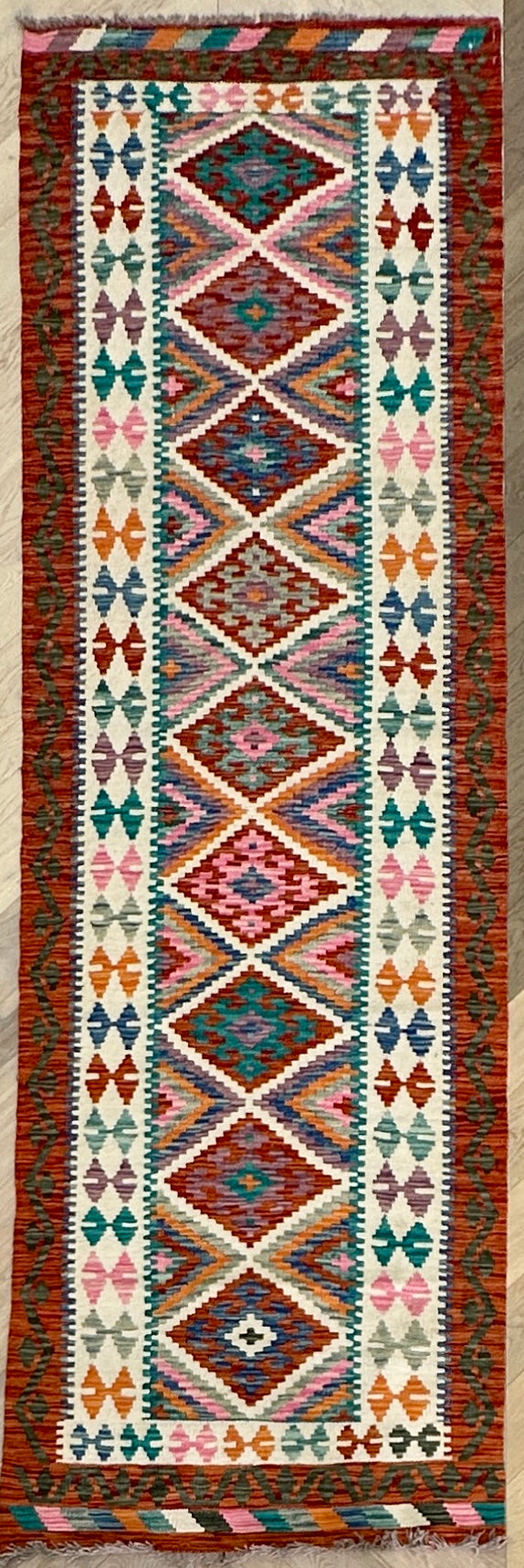 Afghan hand made Kilim runner 299x89 cm