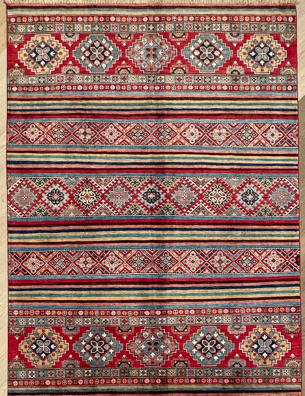 Afghan handmade rug,Chobi . Size: 252x178 cm