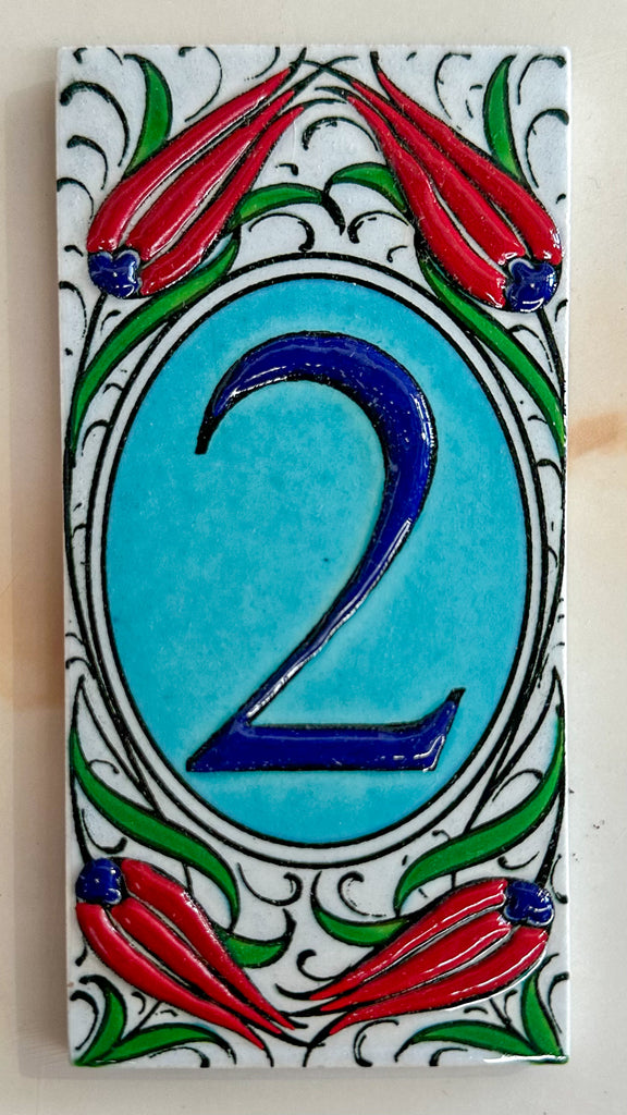 Handmade Hand Painted Turkish Door Numbers| HOUSE NUMBER