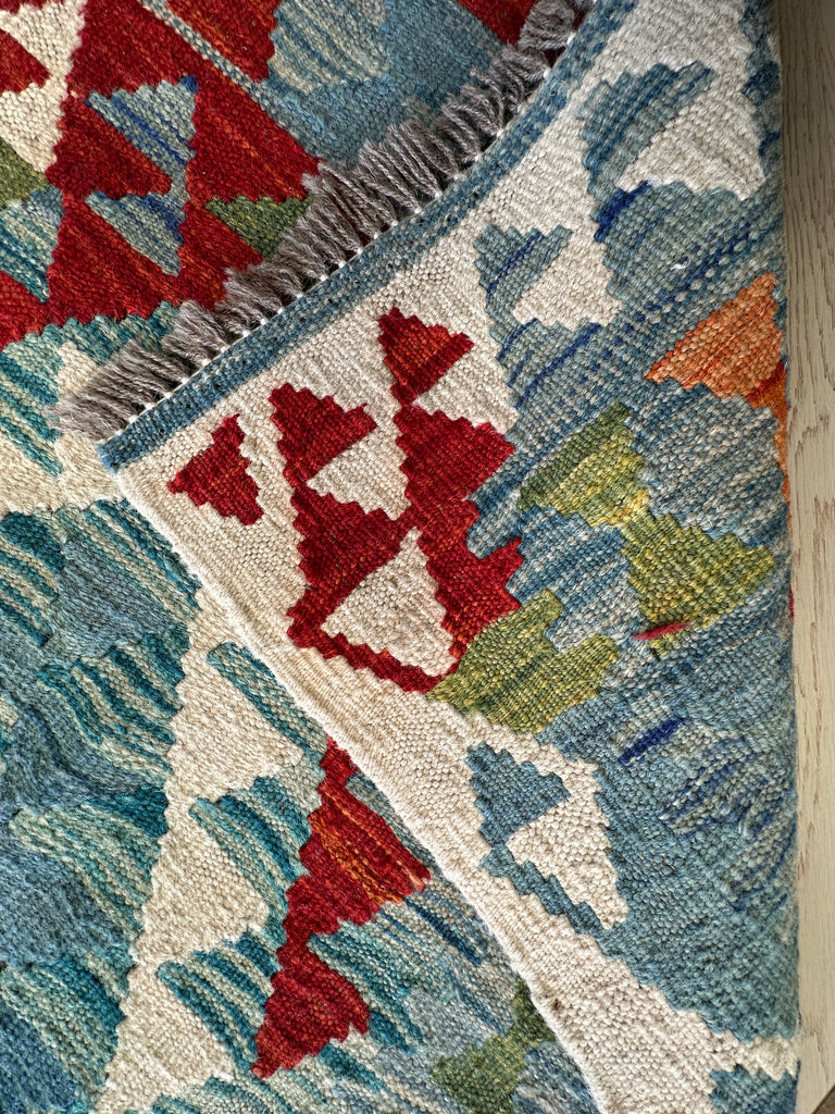 Afghan hand made Kilim runner 320x79 cm