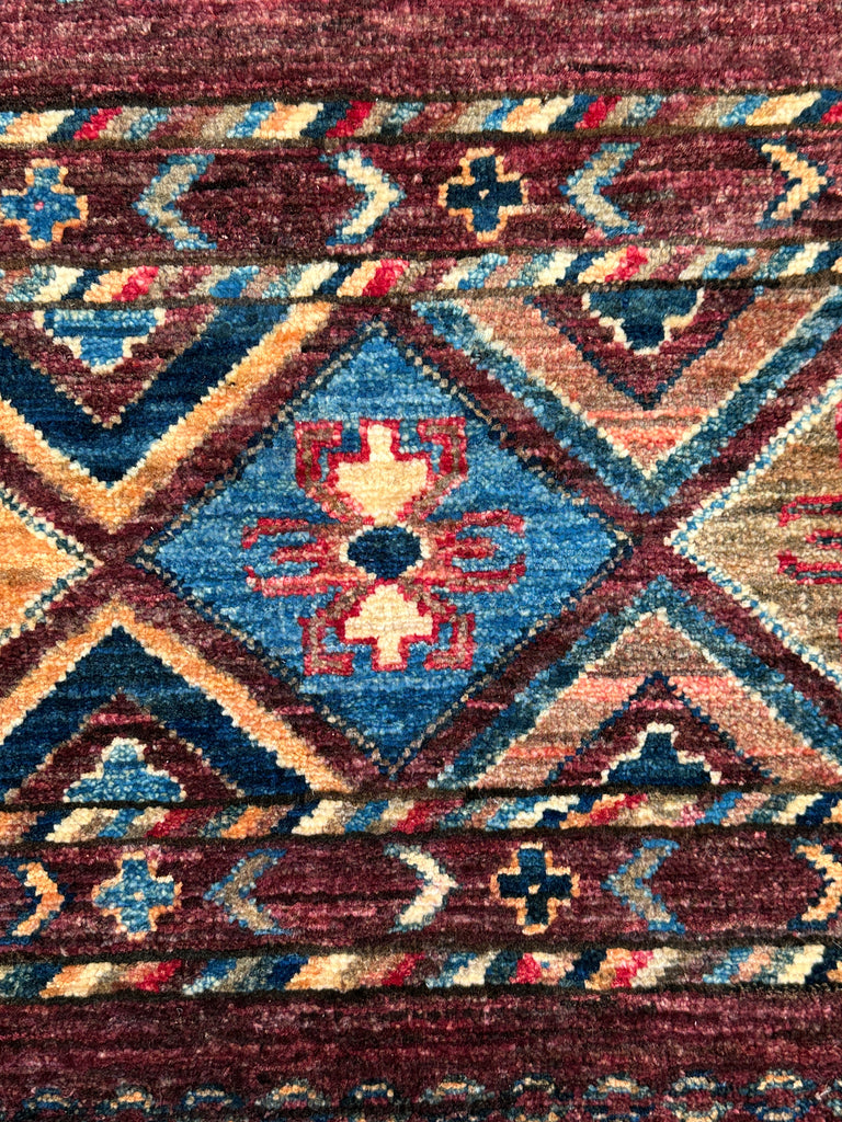 Afghan handmade rug,Chobi. Size: 237x167 cm