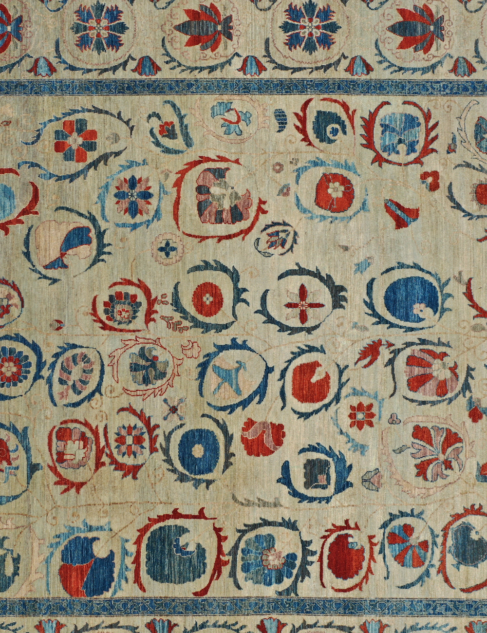 Afghan Oushak Area Rug, 254x302cm