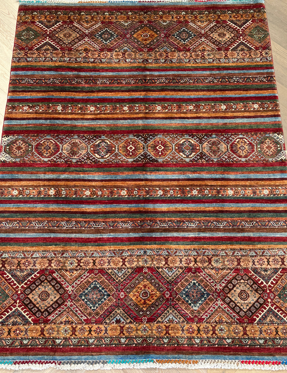 Afghan handmade rug,Chobi. Size: 246x174 cm