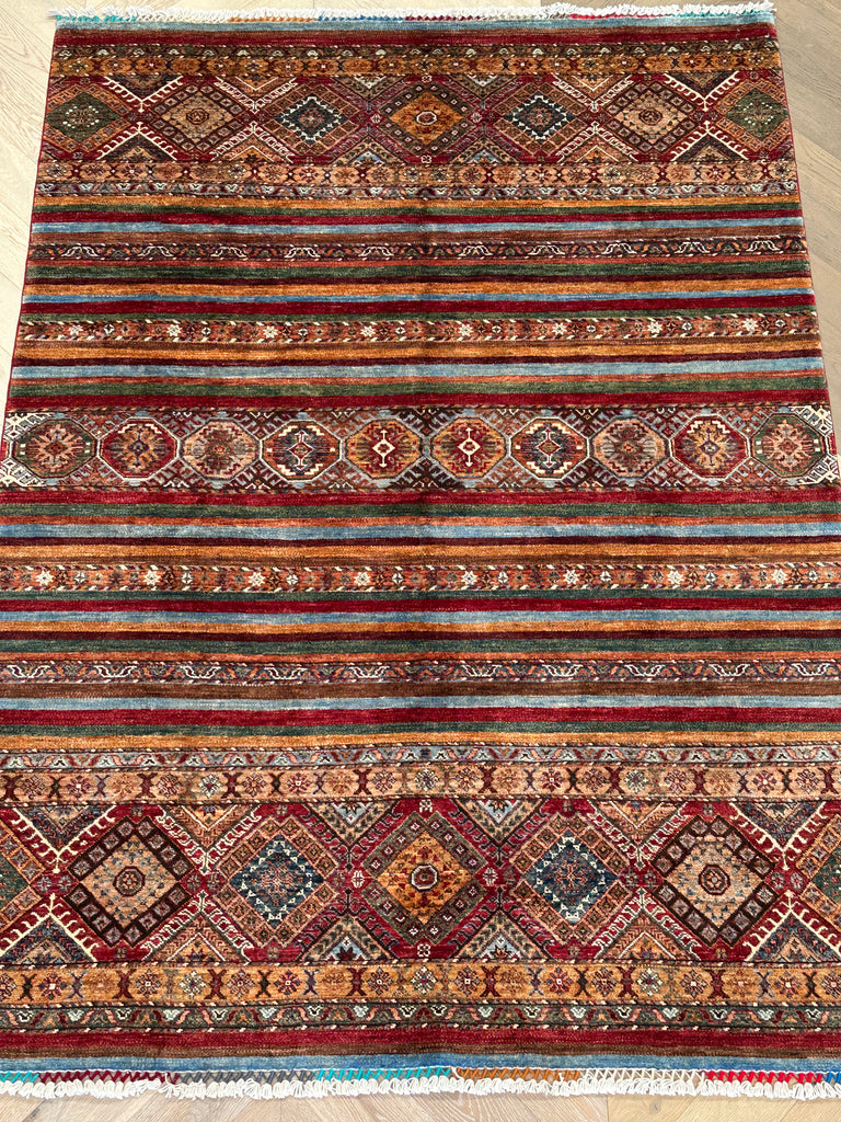 Afghan handmade rug,Chobi. Size: 246x174 cm