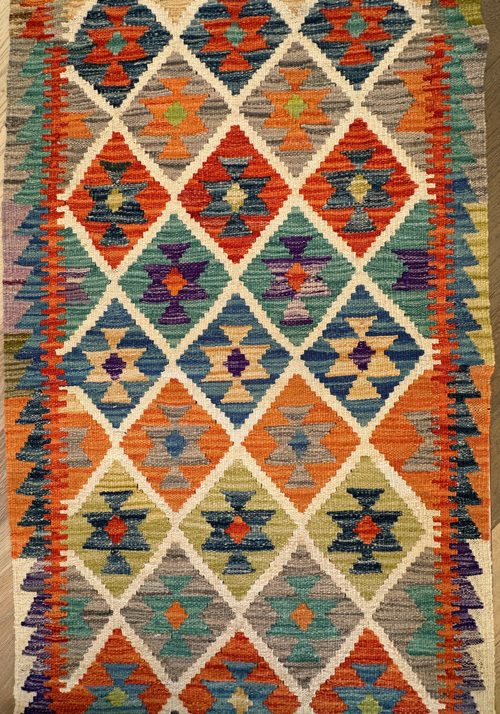 Afghan hand made Kilim runner 305x75 cm