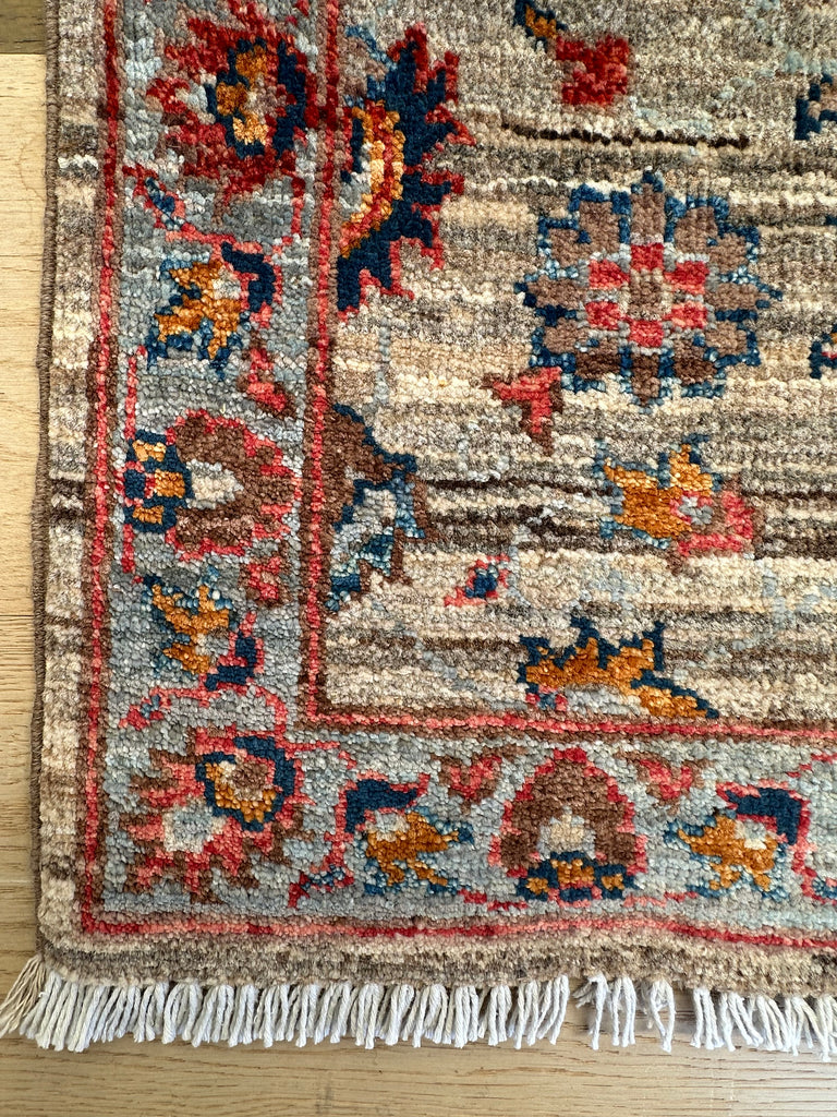 Afghan handmade small rug, doormat Chobi. Size: 90x60cm