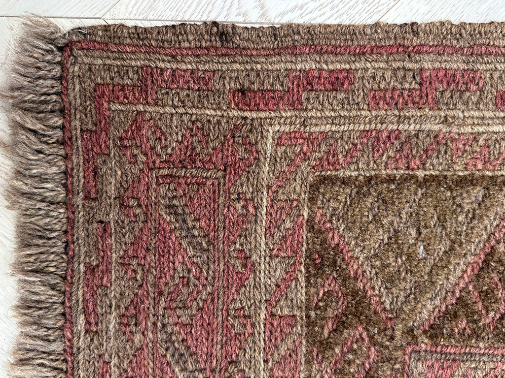 HANDMADE AFGHAN MUSHWANI KILIM | 138x112 CM|
