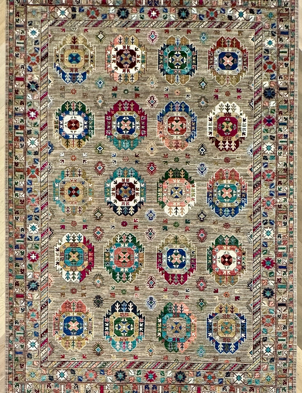 Afghan handmade rug,Chobi. Size:351x252 cm