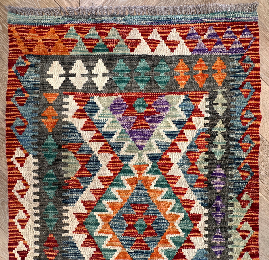 Afghan hand made Kilim runner 415x79cm