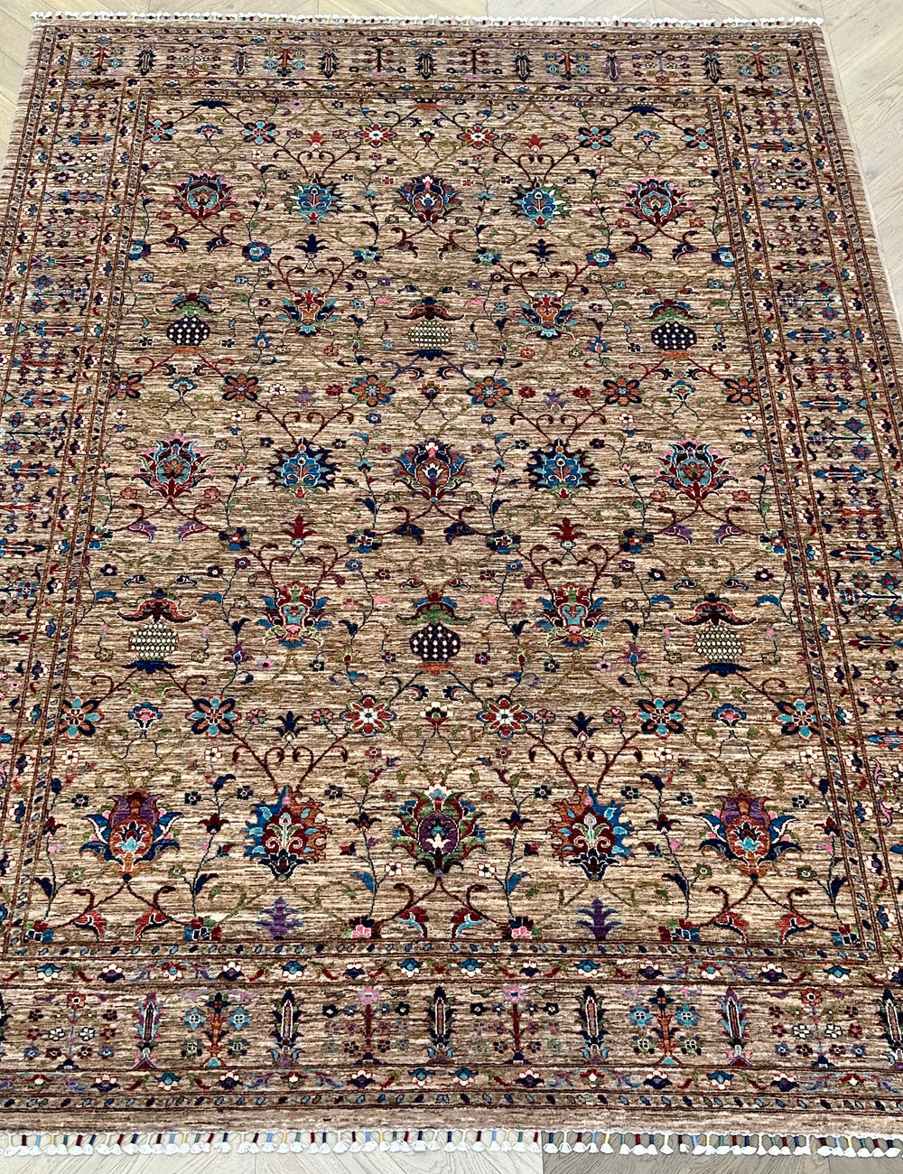 Afghan handmade rug,Chobi. Size:340x256j cm