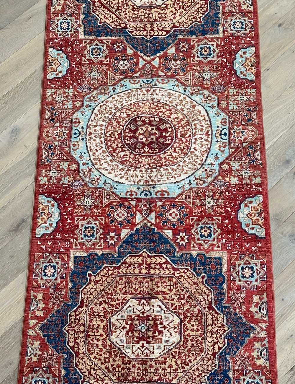 Afghan handmade chobi runner 245x87 cm