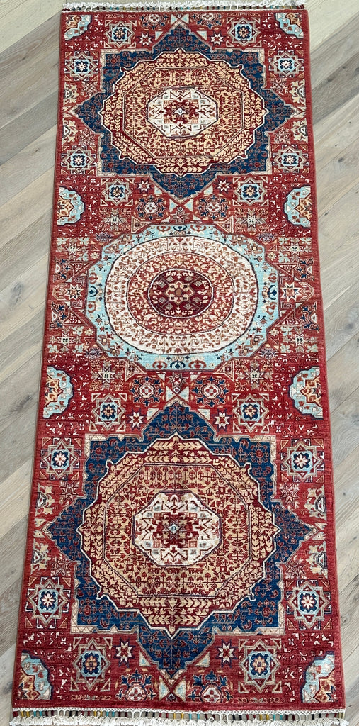 Afghan handmade chobi runner 245x87 cm