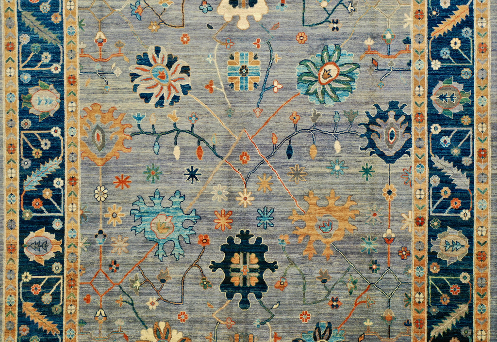 mid century Oushak rug 310x425