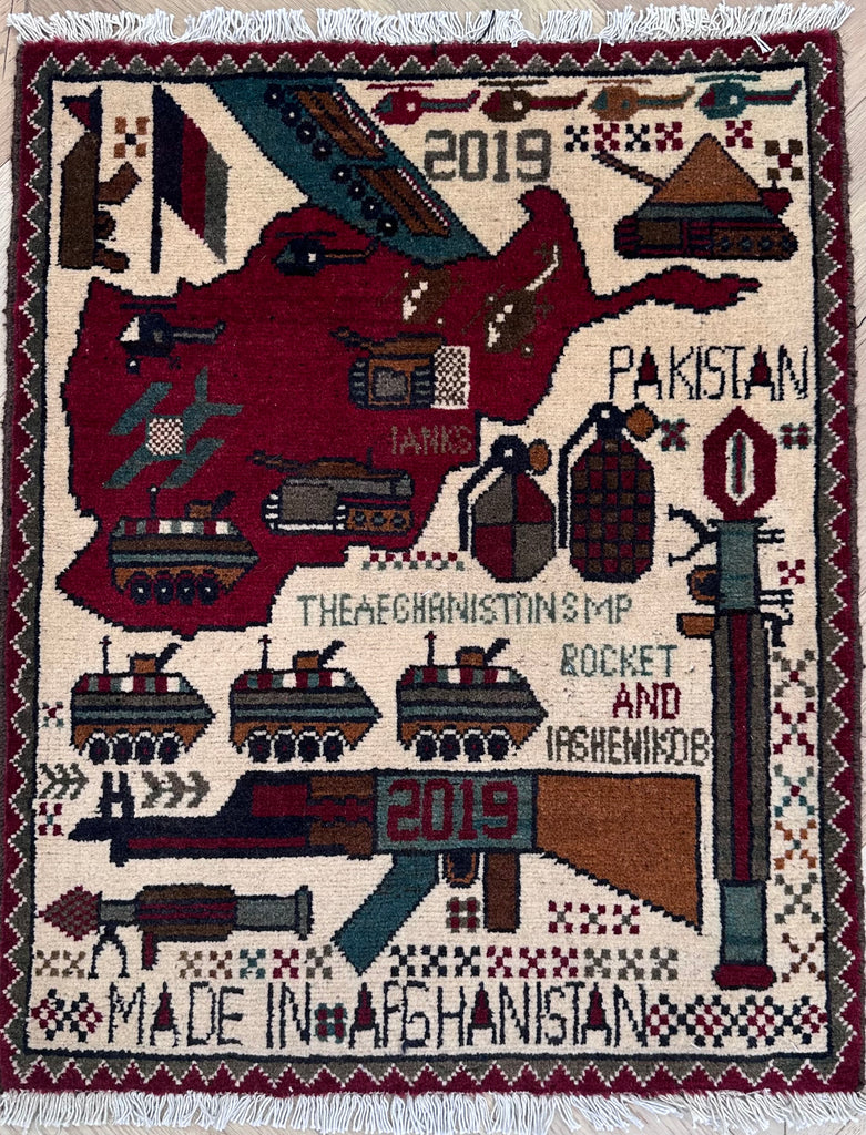 Handmade Afghan War Rug