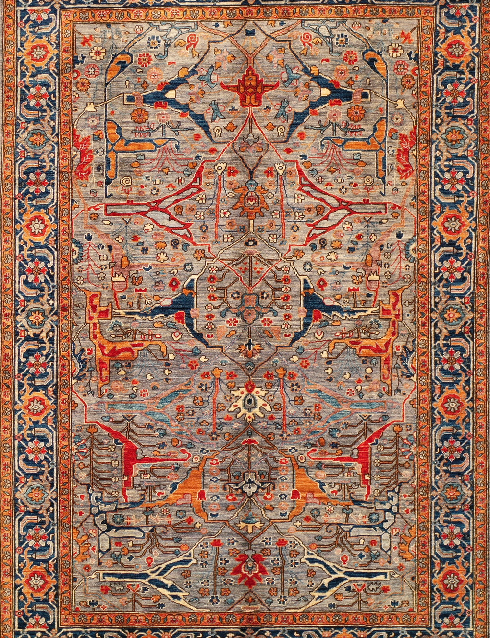 Bidjar brown rustic Area Rug, Tribal Rug 182x276