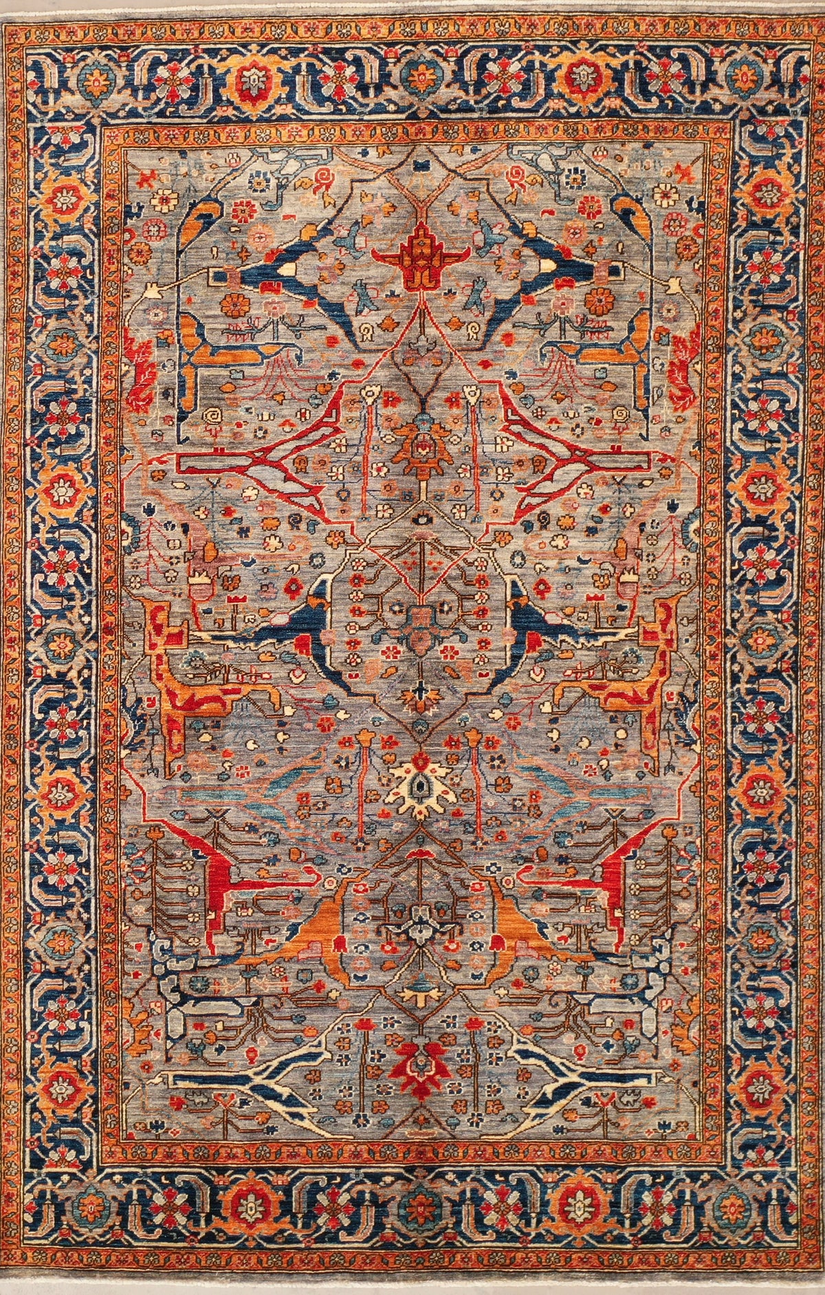Bidjar brown rustic Area Rug, Tribal Rug 182x276
