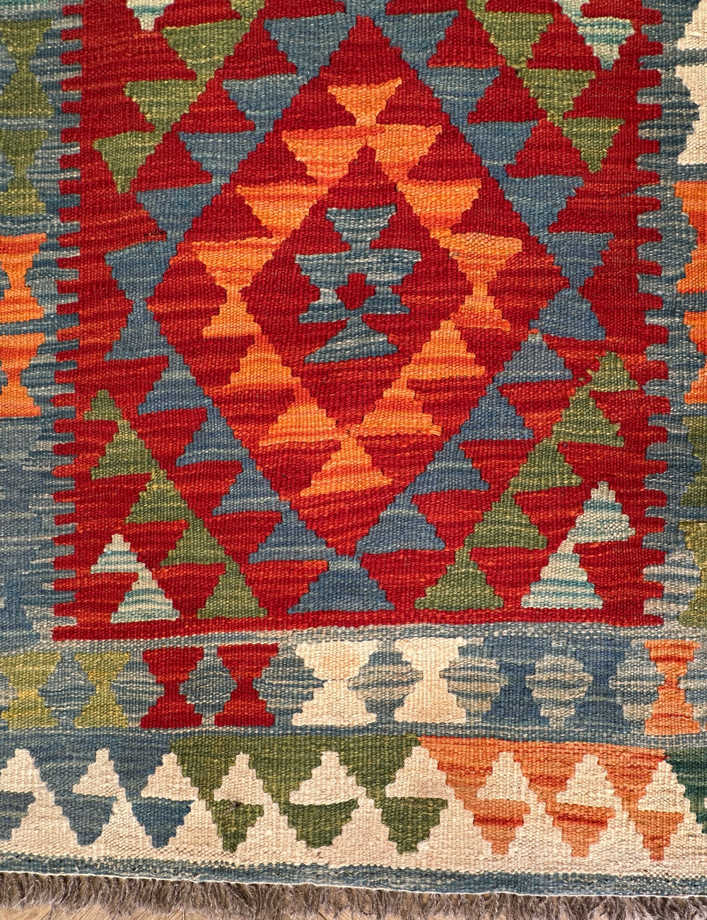 Afghan hand made Kilim runner 320x79 cm
