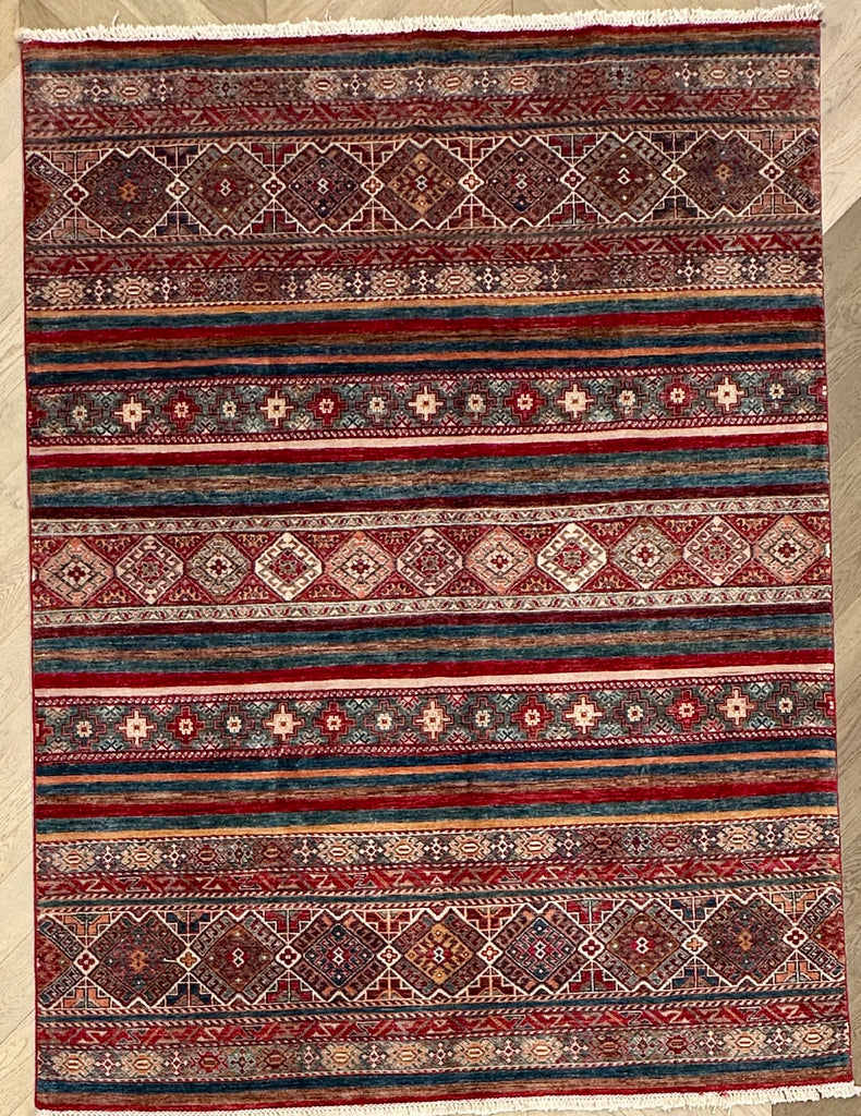 Afghan handmade rug,Chobi . Size: 237x189 cm