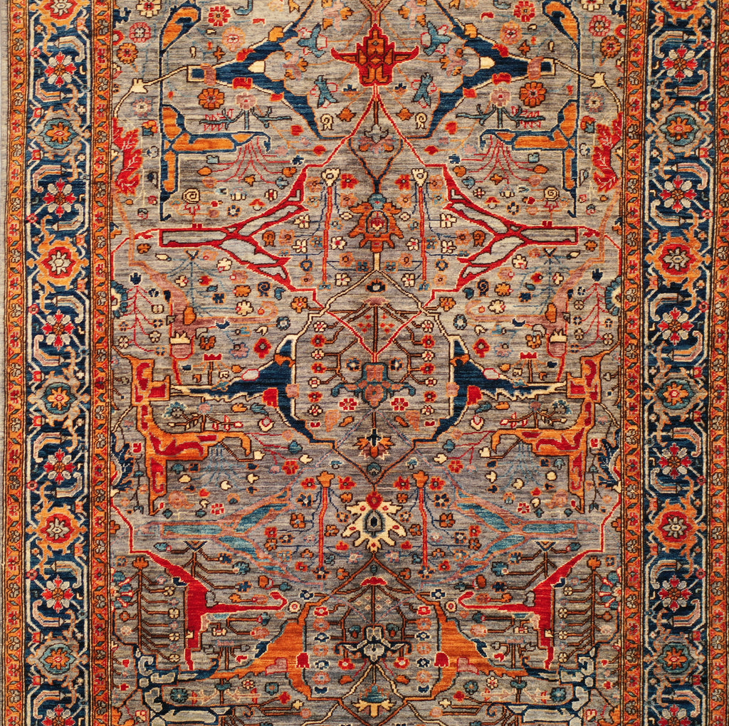 Bidjar brown rustic Area Rug, Tribal Rug 182x276