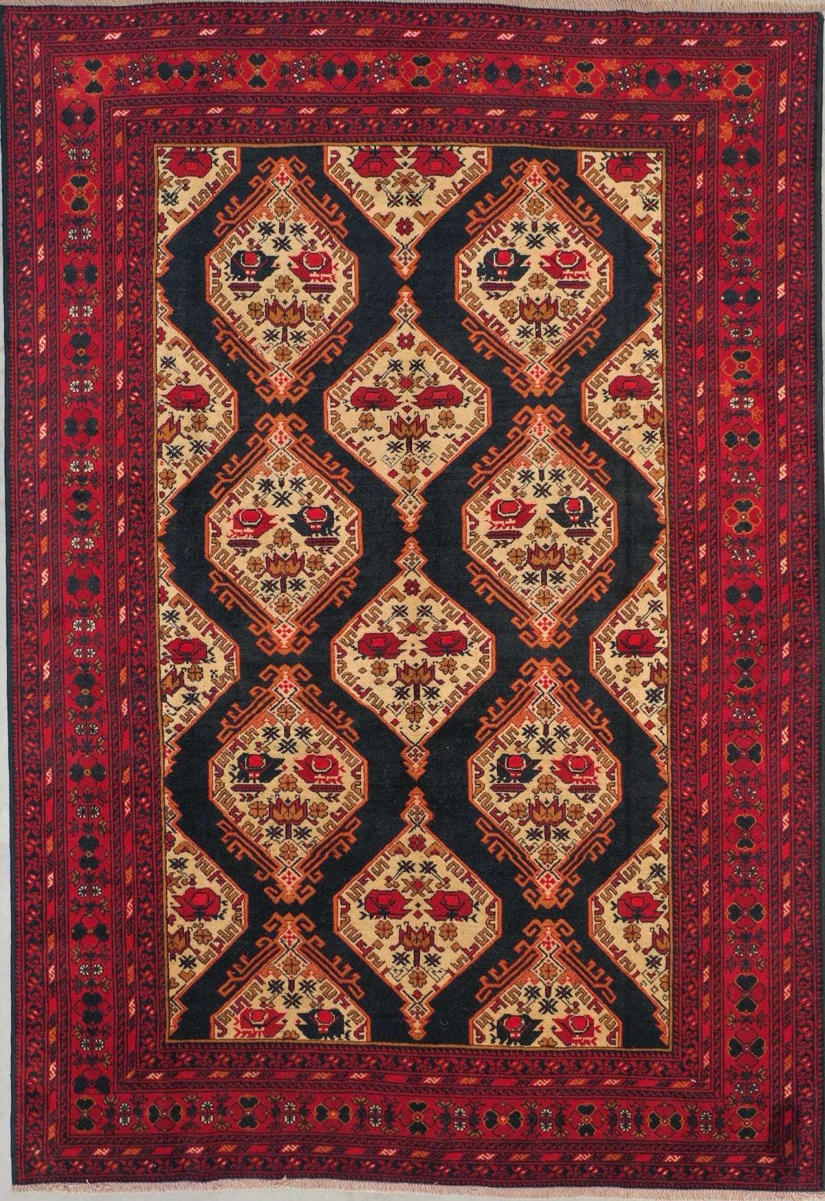Khal Mohammadi 286x195 - Traditional red rug