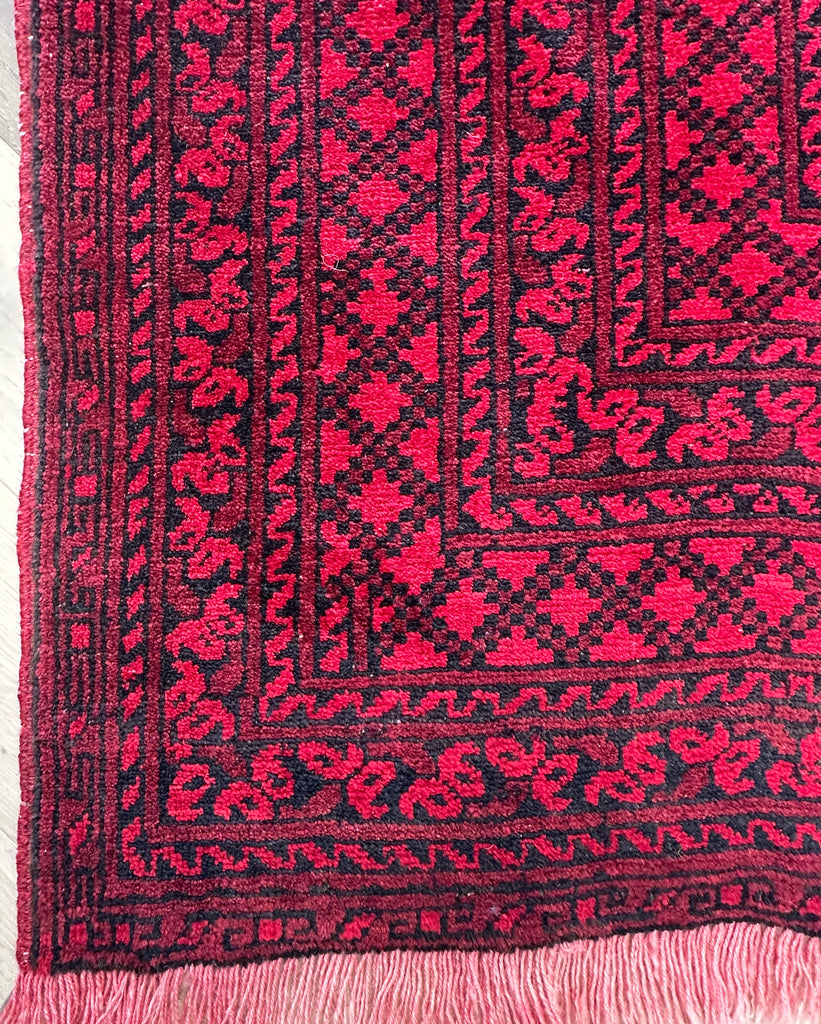 Rare Afghan Turkman elephant foot rug  295x200 cm