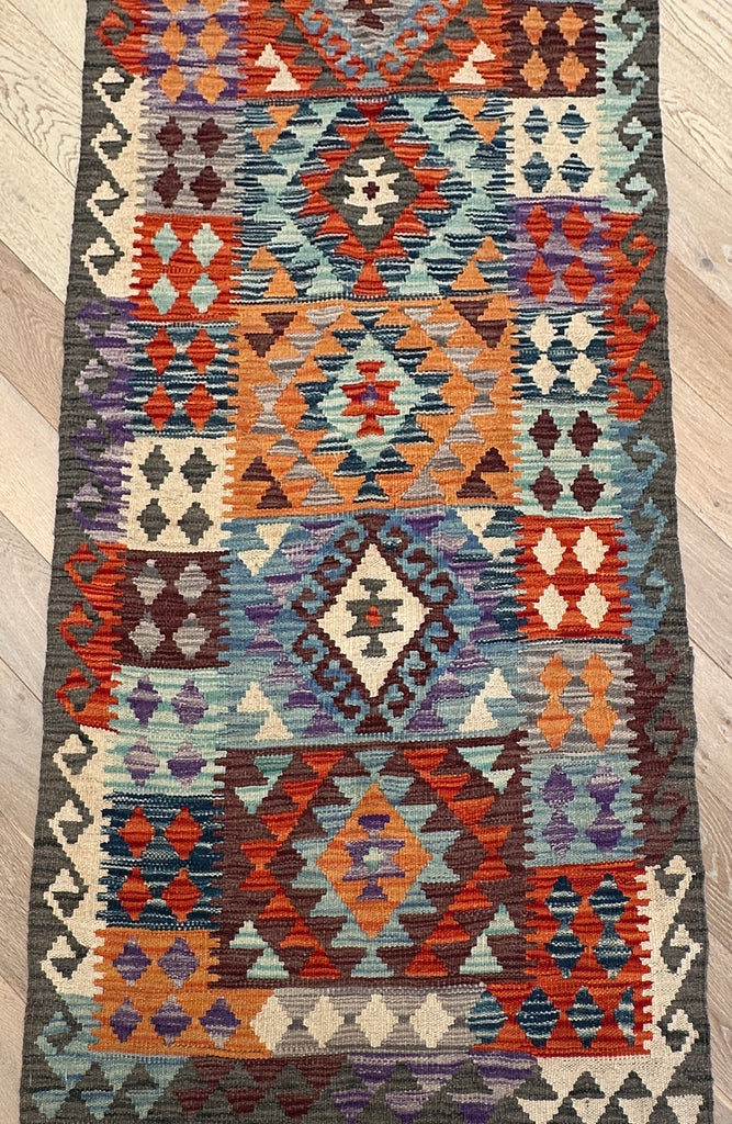 Afghan hand made Kilim runner 394x80 cm