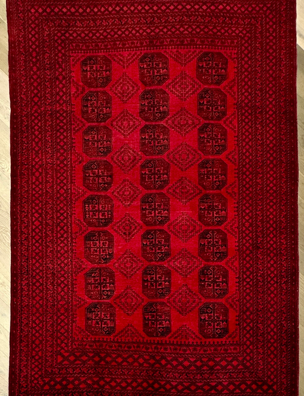 Rare Afghan Turkman elephant foot rug  295x200 cm