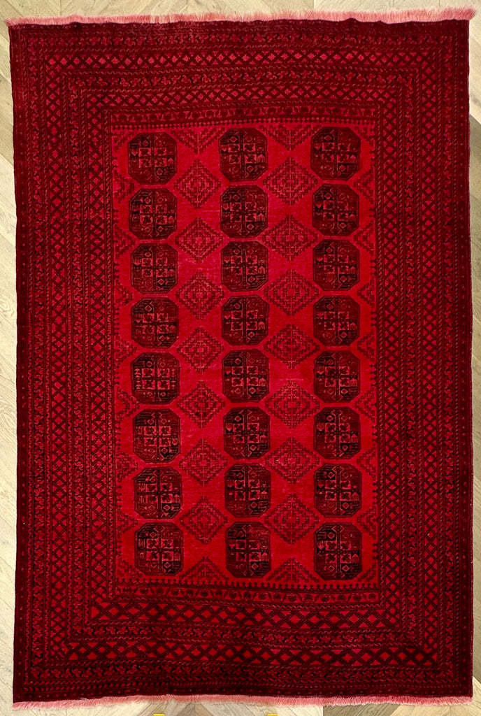 Rare Afghan Turkman elephant foot rug  295x200 cm