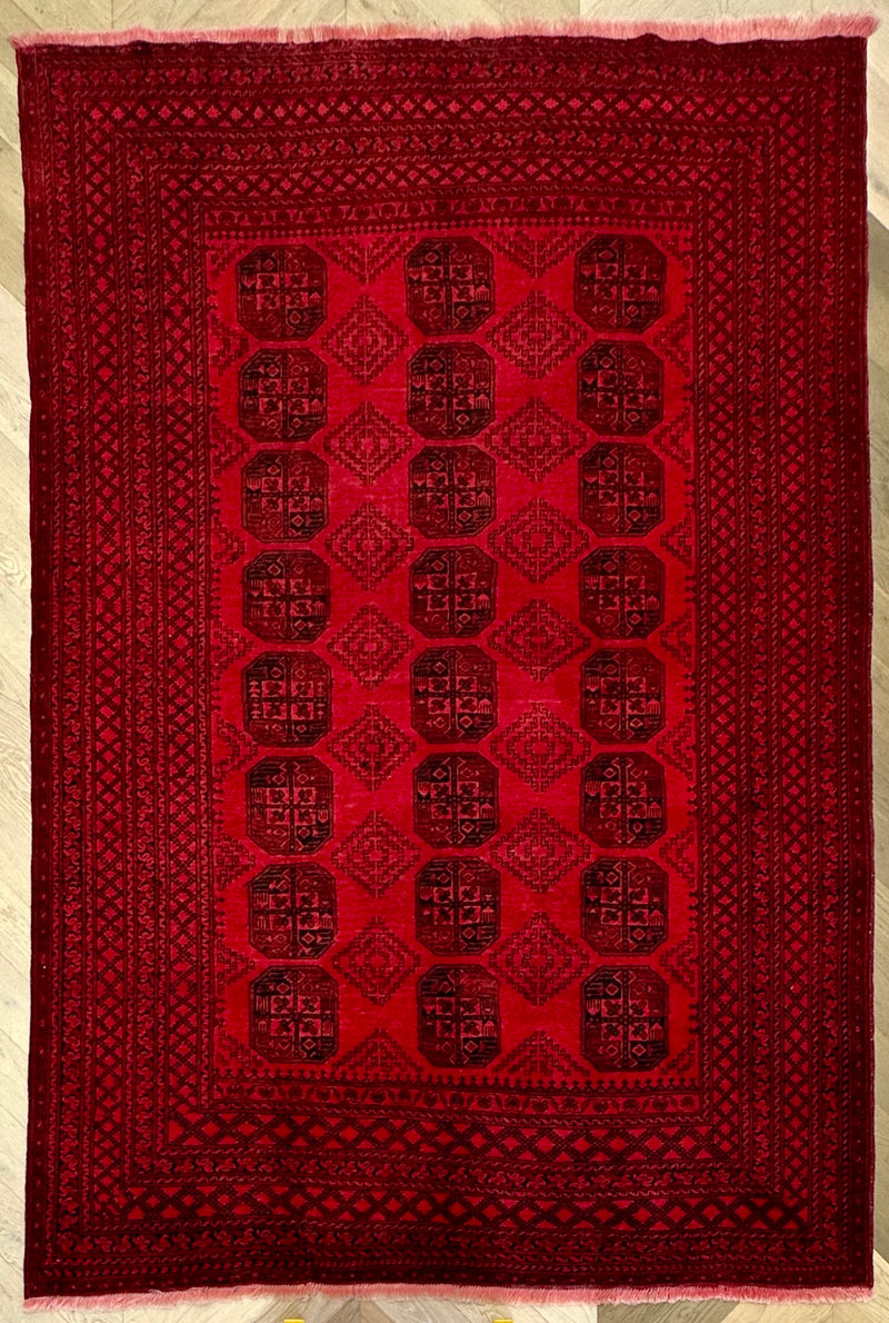 Rare Afghan Turkman elephant foot rug  295x200 cm