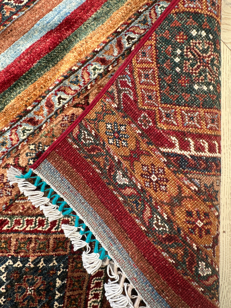 Afghan handmade rug,Chobi. Size: 246x174 cm
