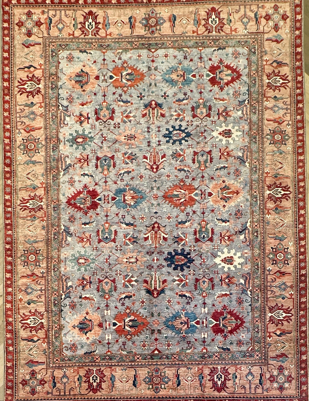 Afghan handmade rug,Chobi. Size:369x269 cm