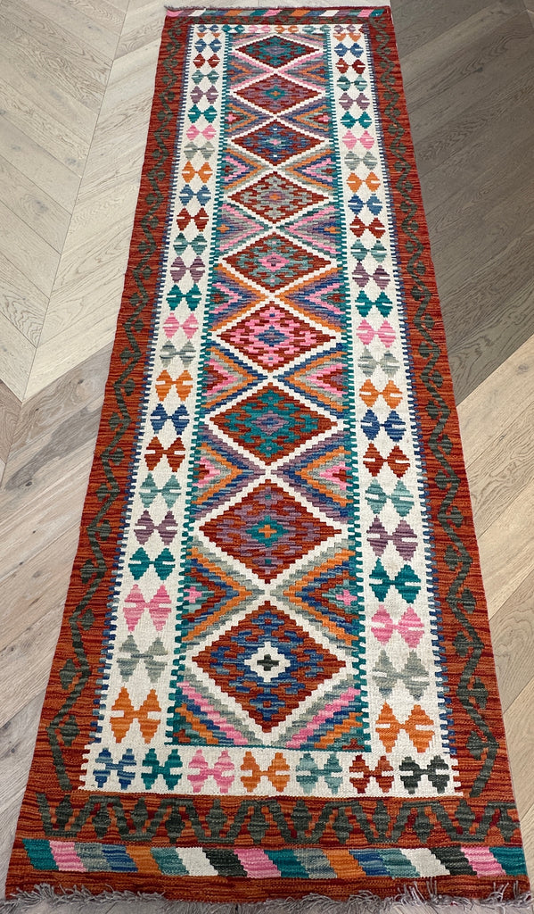 Afghan hand made Kilim runner 299x89 cm